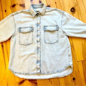 American Vintage Oversized Denim Shacket Large